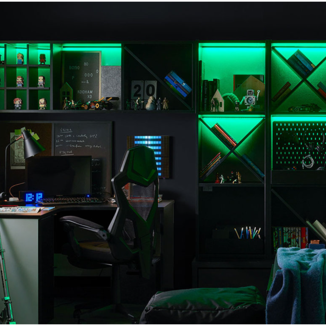 The Decorators: Set doua benzi iluminare LED RGB cu telecomanda VOX Young Users - Alb