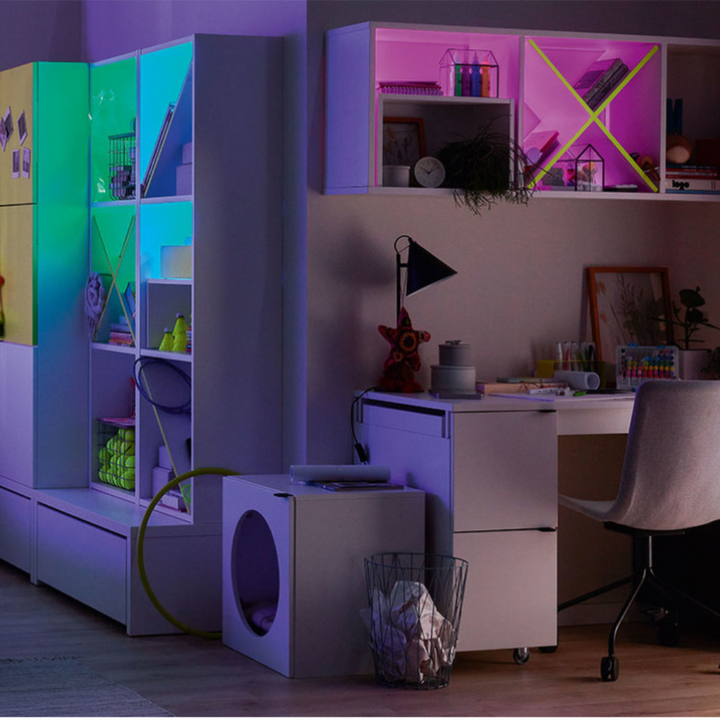 The Decorators: Set doua benzi iluminare LED RGB cu telecomanda VOX Young Users - Negru