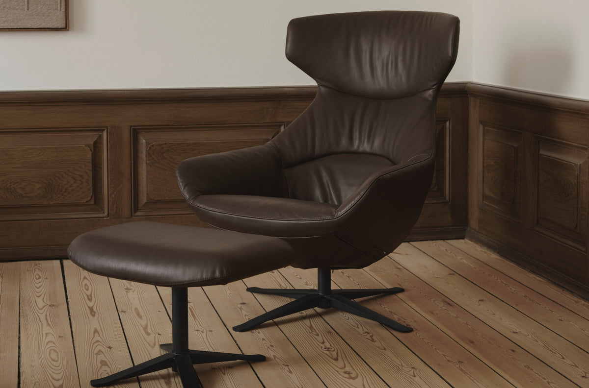 Taburet BoConcept Porto - piele caramel