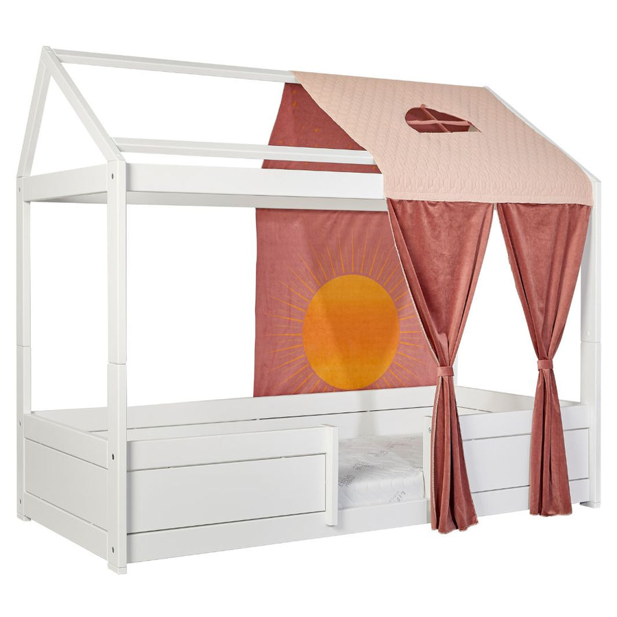 The Decorators: Baldachin pentru pat copii, Sunset Dreams, poliester si bumbac, roz, 100x246 cm