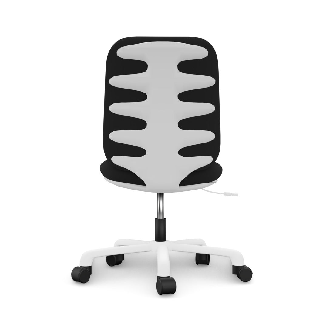 The Decorators: Scaun birou copii, ajustabil, Comfort, alb-negru, h38-47,5 cm