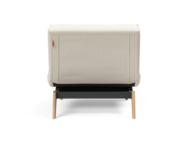 The Decorators: Fotoliu recliner Splitback Eik Oak Boucle Off White 115x90cm