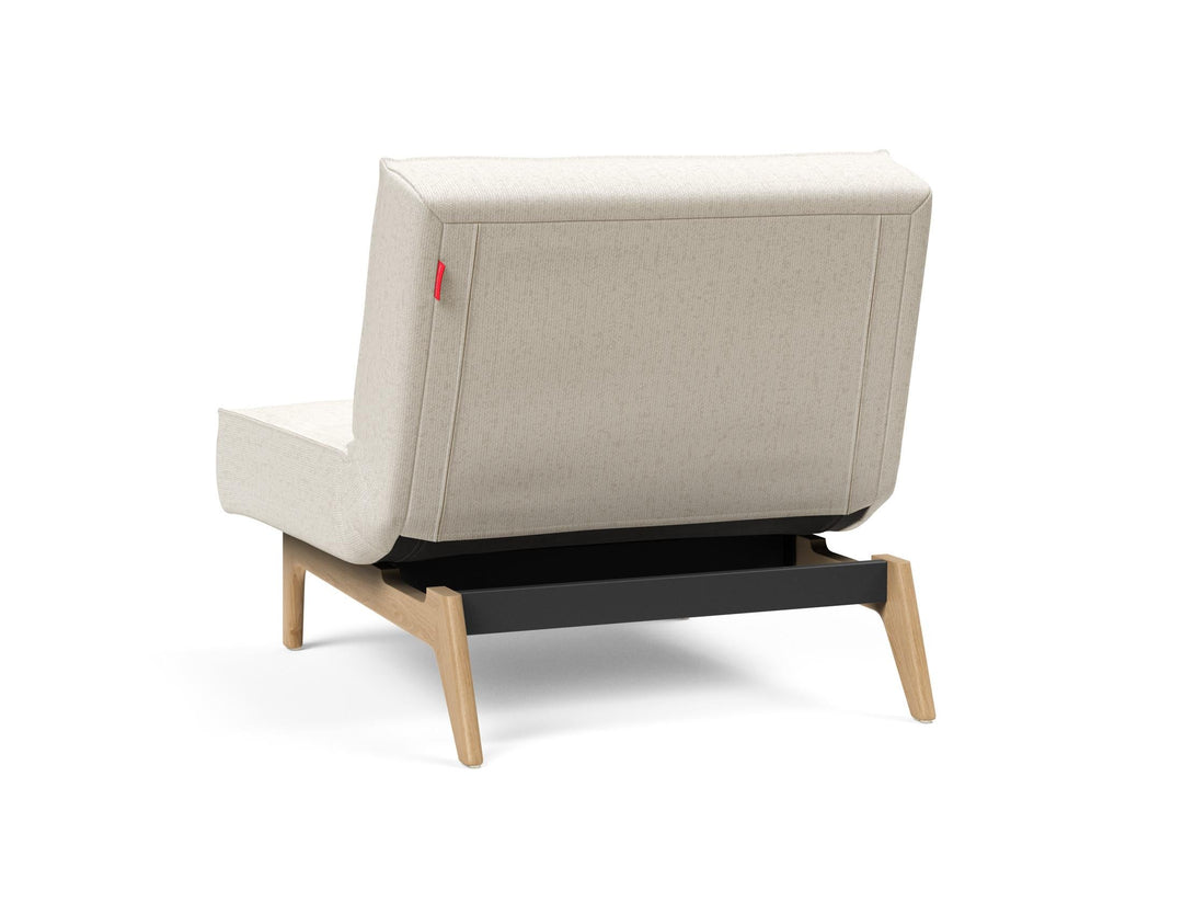 The Decorators: Fotoliu recliner Splitback Eik Oak Boucle Off White 115x90cm