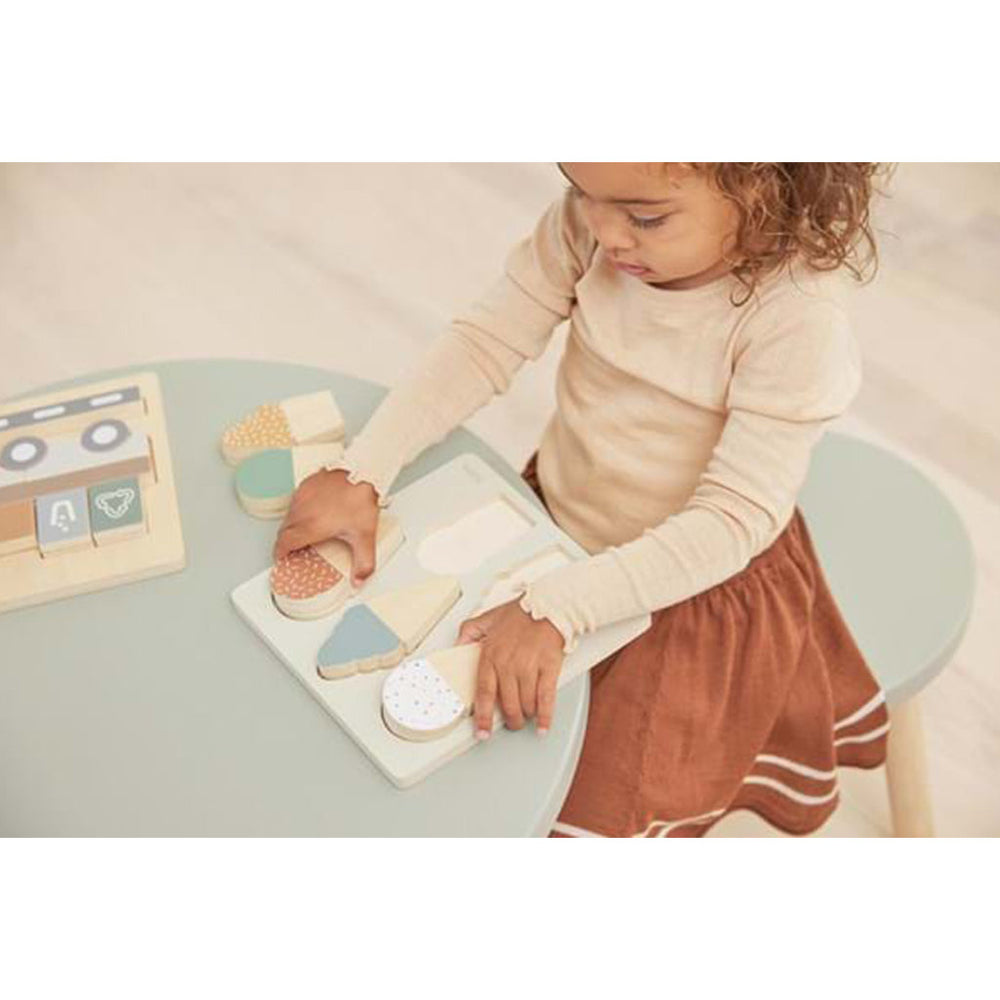 The Decorators: Puzzle pentru copii, Ice Cream, mesteacan, multicolor, 20x20x3 cm