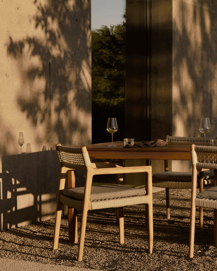 Scaun dining Jack Woven — Tec & coardă - 10340