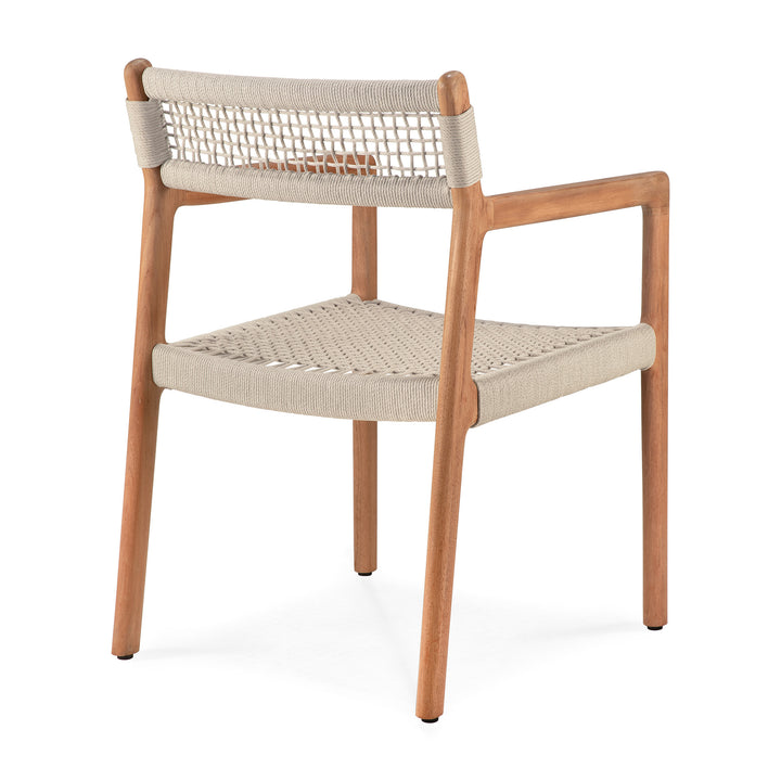 Scaun dining Jack Woven — Tec & coardă - 10224