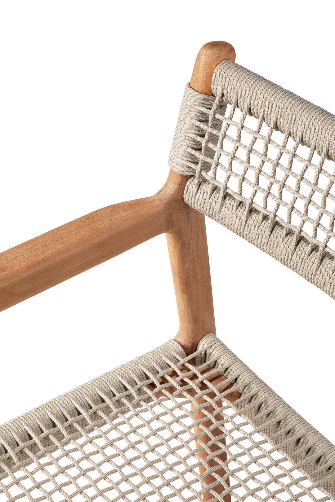 Scaun dining Jack Woven — Tec & coardă - 10224