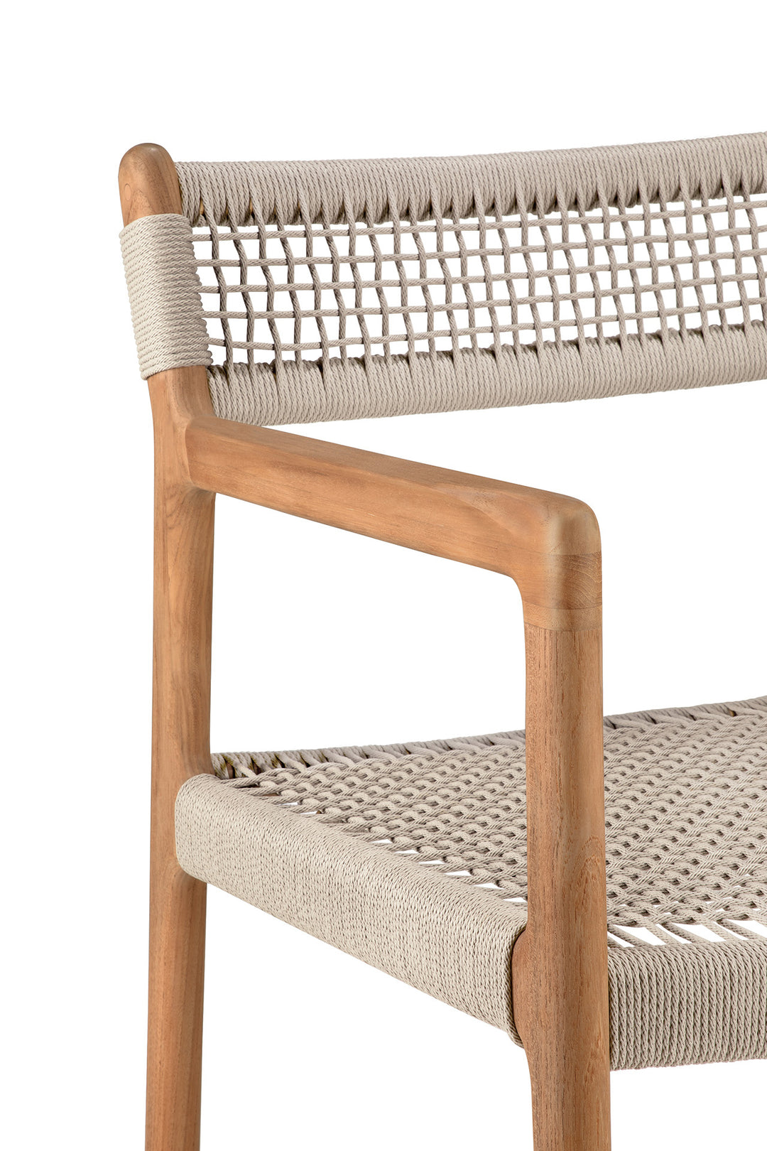 Scaun dining Jack Woven — Tec & coardă - 10224