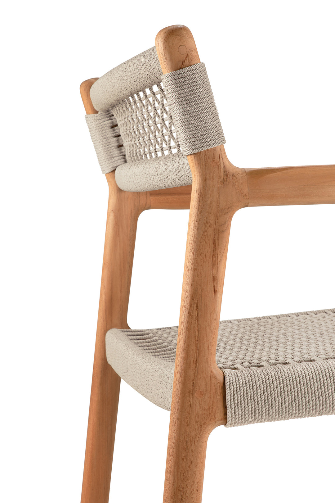 Scaun dining Jack Woven — Tec & coardă - 10224