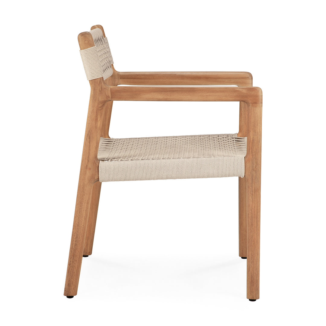 Scaun dining Jack Woven — Tec & coardă - 10224