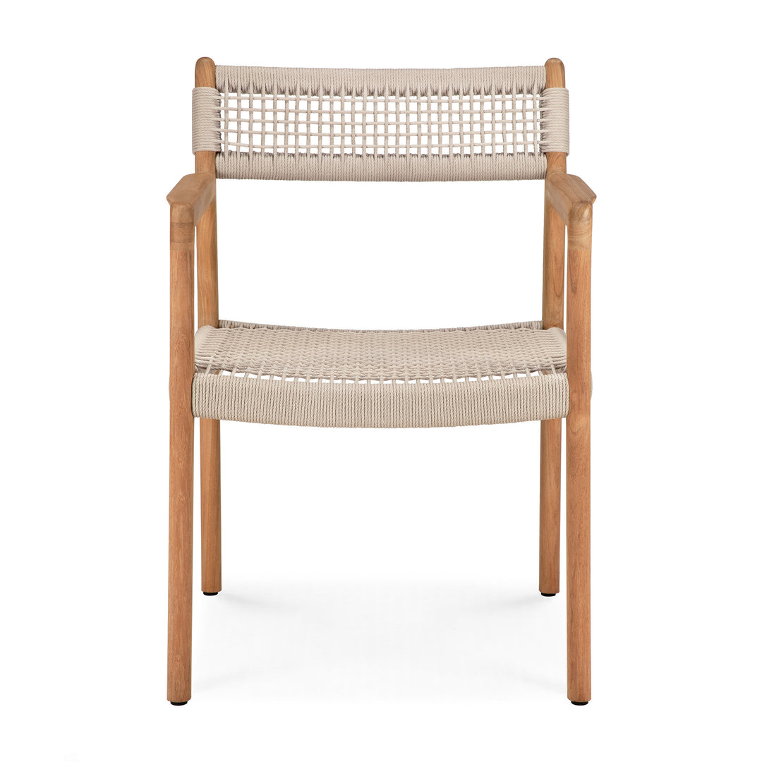 Scaun dining Jack Woven — Tec & coardă - 10224