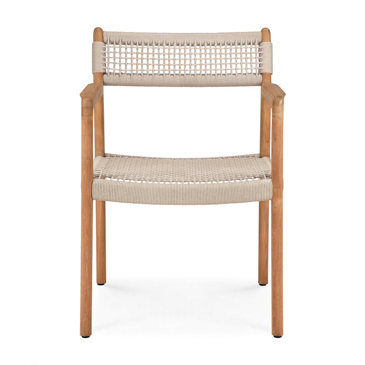 Scaun dining Jack Woven — Tec & coardă - 10224