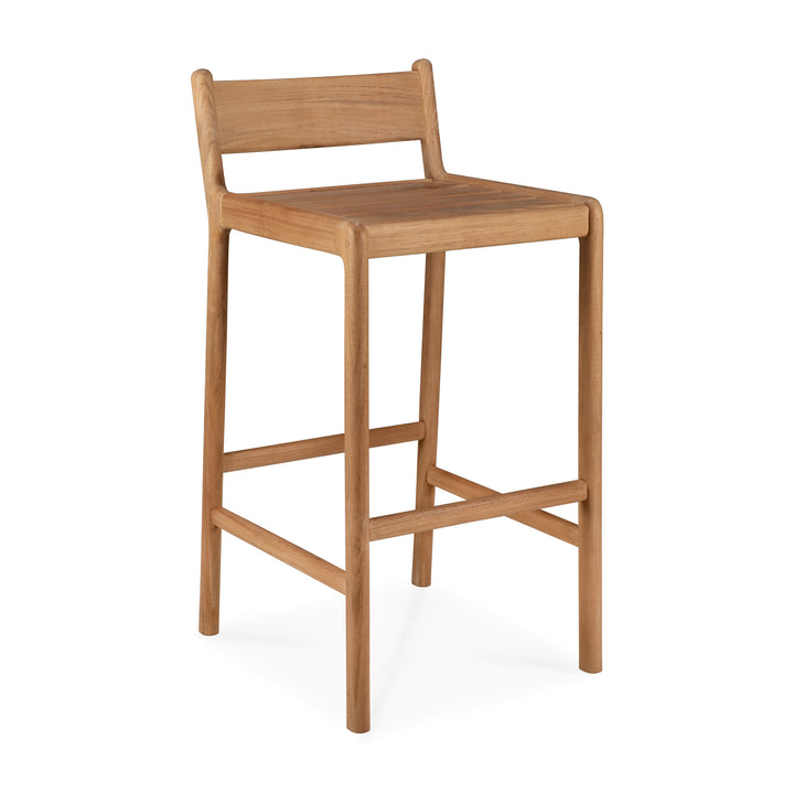 Scaun de bar Jack Ethnicraft outdoor din tec masiv — 46×50×96 cm