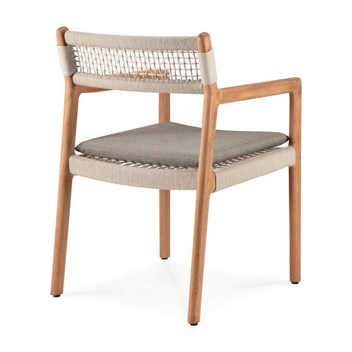 Scaun dining Jack Woven — Tec & coardă - 10340
