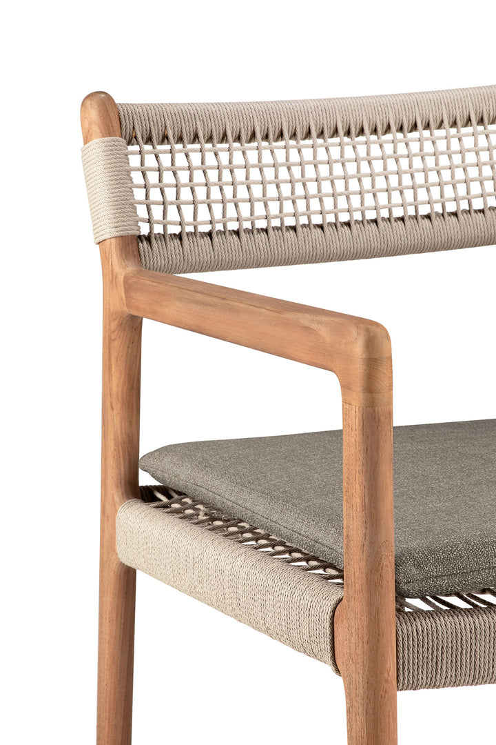 Scaun dining Jack Woven — Tec & coardă - 10340
