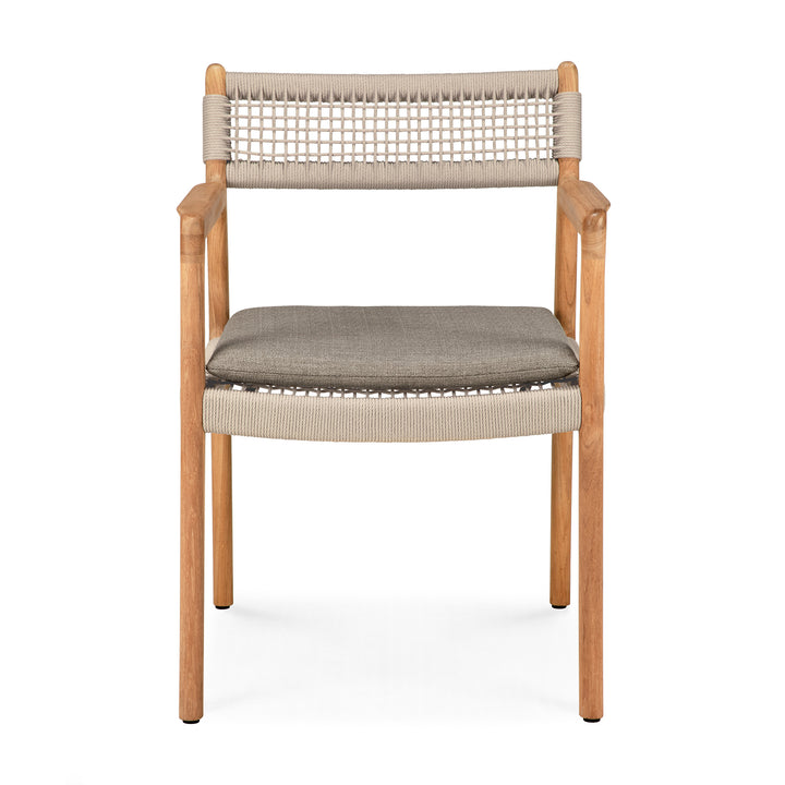 Scaun dining Jack Woven — Tec & coardă - 10340