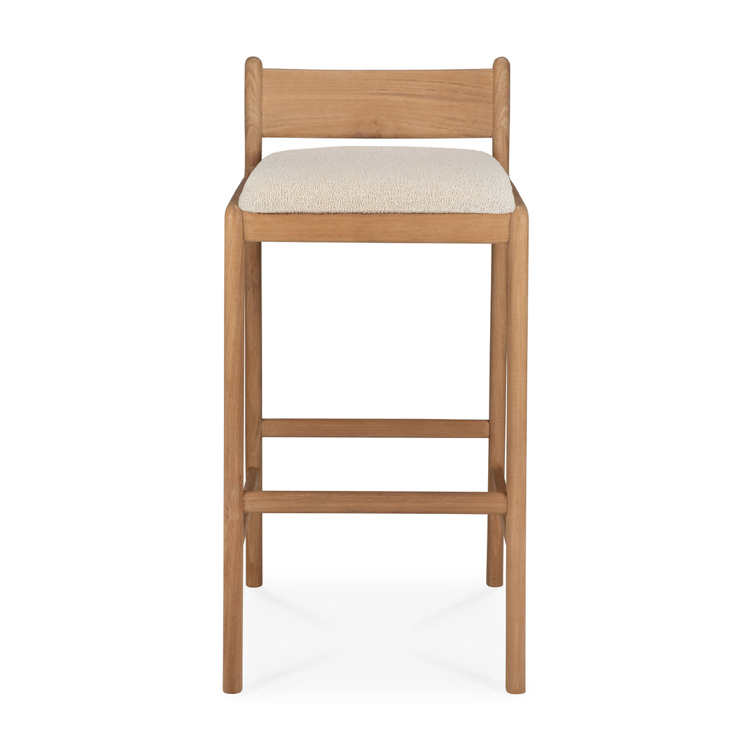 Scaun de bar Jack Ethnicraft outdoor din tec masiv — 46×50×96 cm