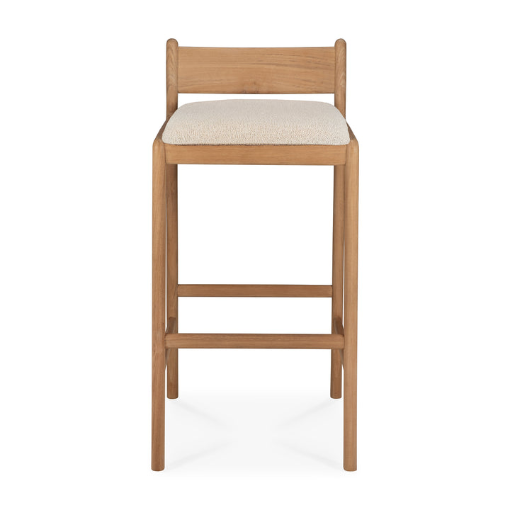 Scaun de bar Jack Ethnicraft outdoor din tec masiv — 46×50×96 cm