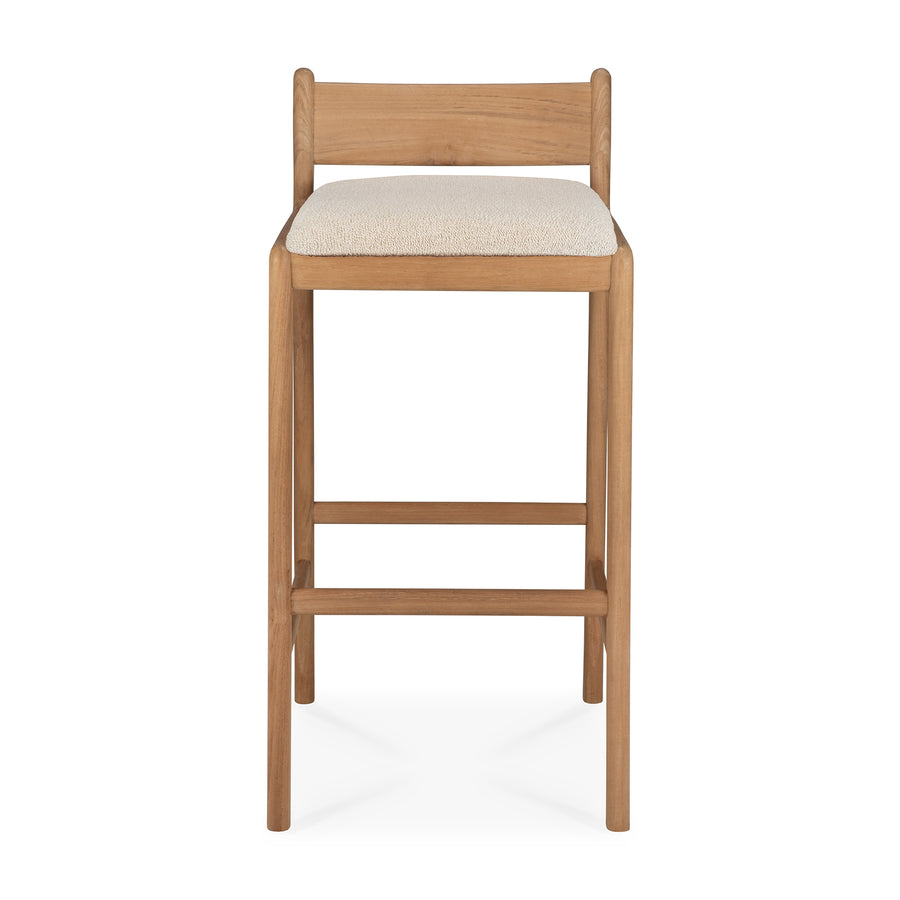 Scaun de bar Jack Ethnicraft outdoor din tec masiv — 46×50×96 cm