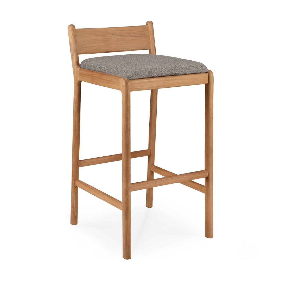 Scaun de bar Jack Ethnicraft outdoor din tec masiv — 46×50×96 cm
