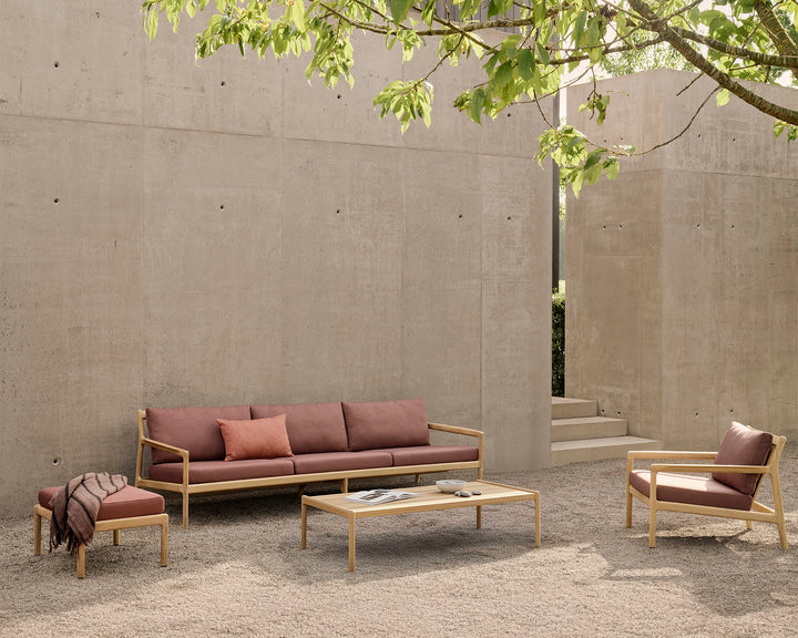 Fotoliu Jack — Tec natural & Burgundy