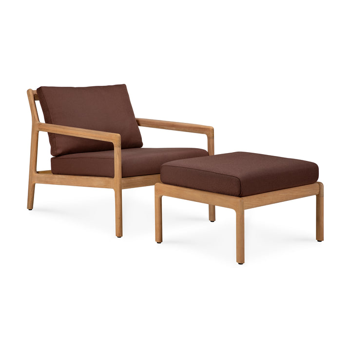 Fotoliu Jack — Tec natural & Burgundy