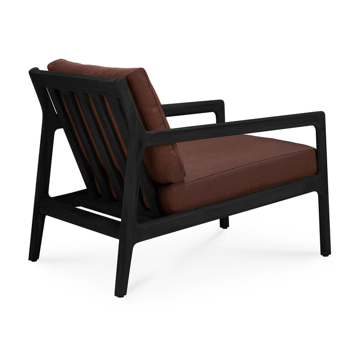 Fotoliu Jack — Tec negru & Burgundy