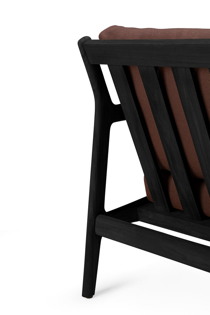 Fotoliu Jack — Tec negru & Burgundy