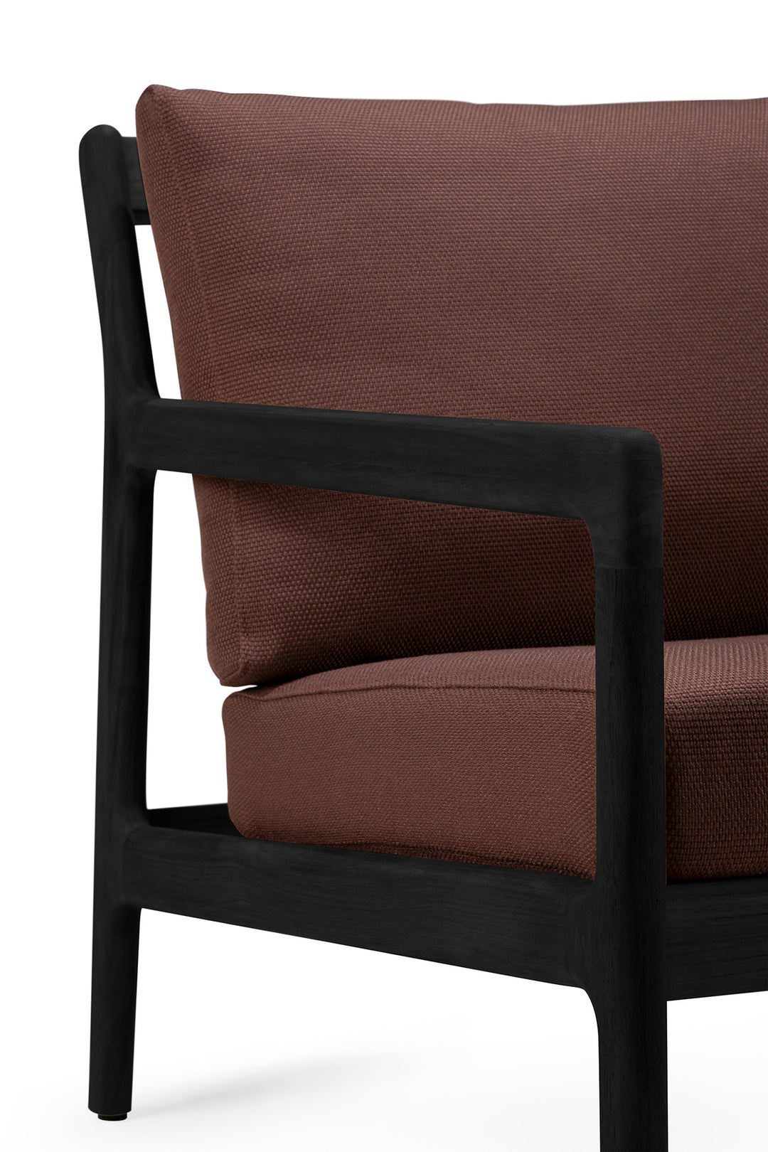 Fotoliu Jack — Tec negru & Burgundy