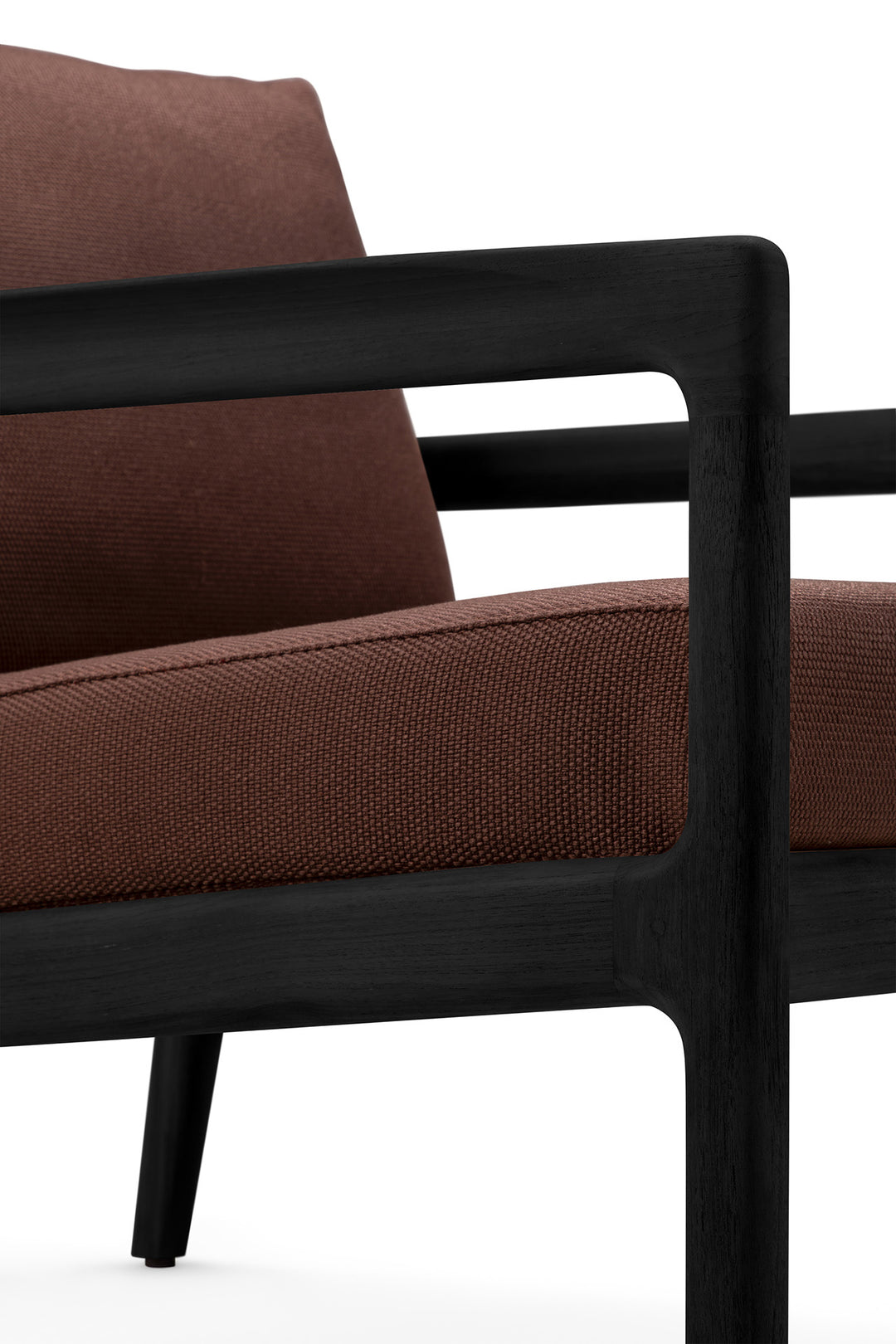 Fotoliu Jack — Tec negru & Burgundy