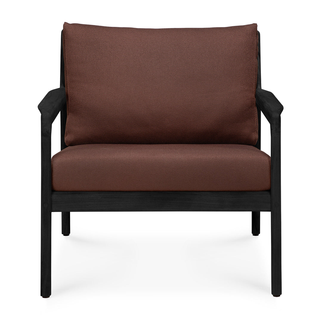 Fotoliu lounge Jack outdoor — tec negru & Burgundy, 76×90×74 cm