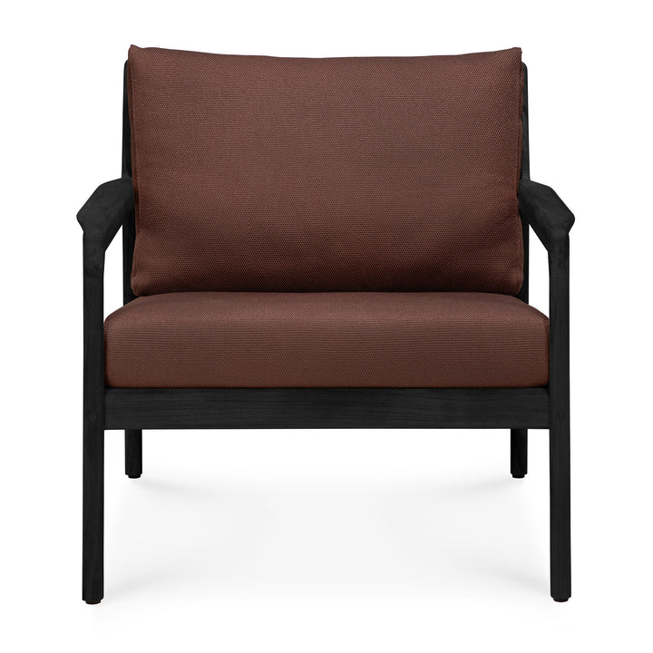 Fotoliu lounge Jack outdoor — tec negru & Burgundy, 76×90×74 cm