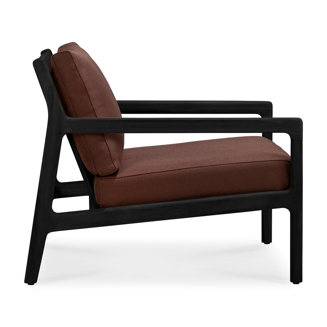 Fotoliu Jack — Tec negru & Burgundy