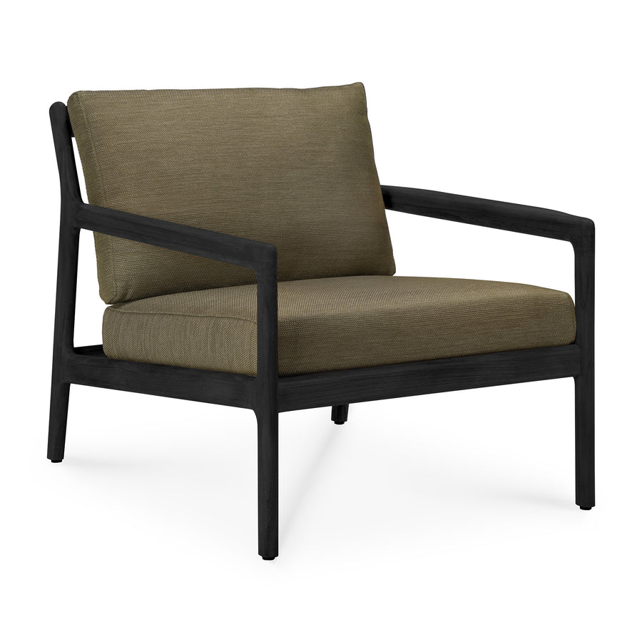 Fotoliu lounge Jack outdoor — tec negru & Green, 76×90×74 cm