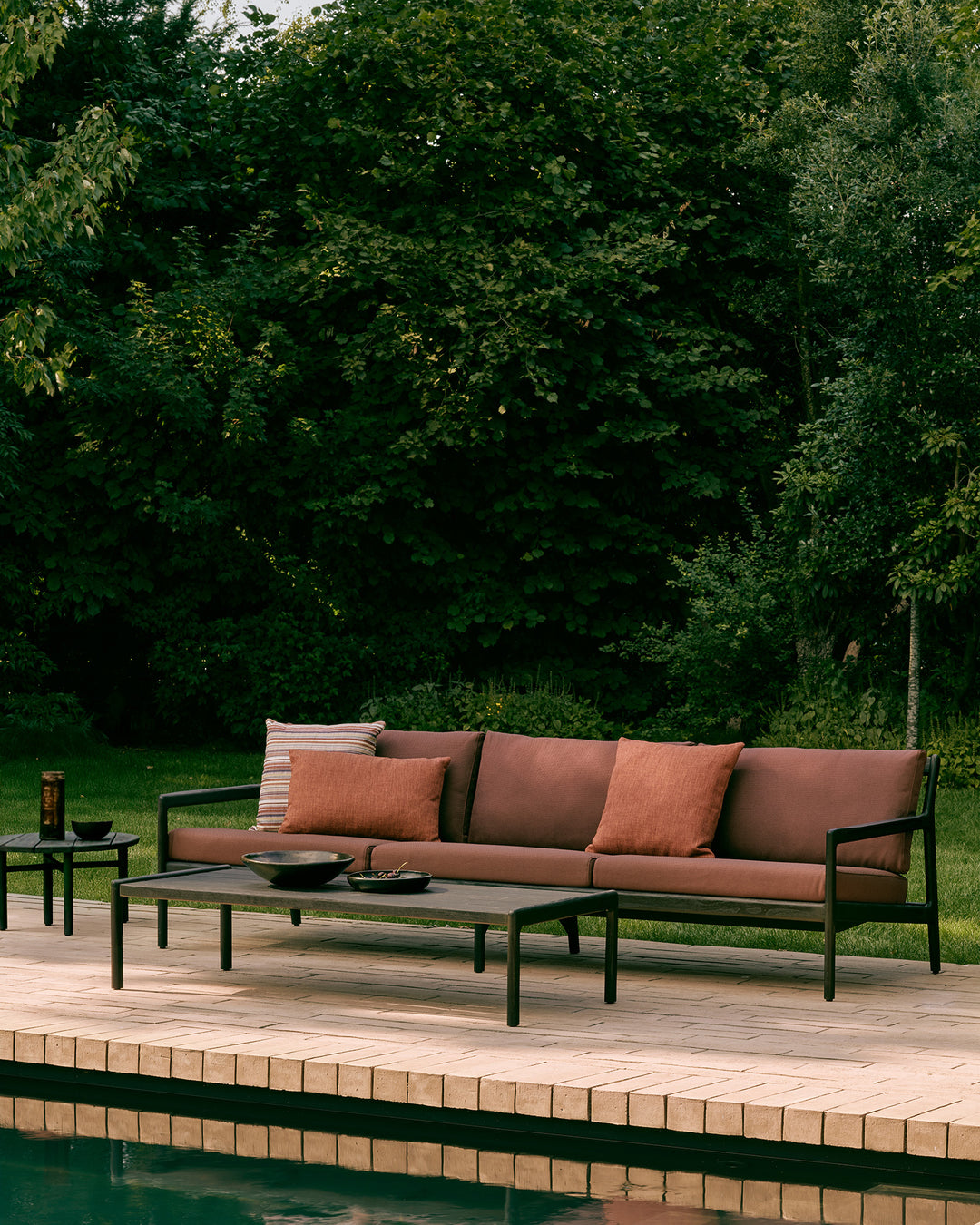 Canapea de exterior Ethnicraft Jack tec negru 265 cm