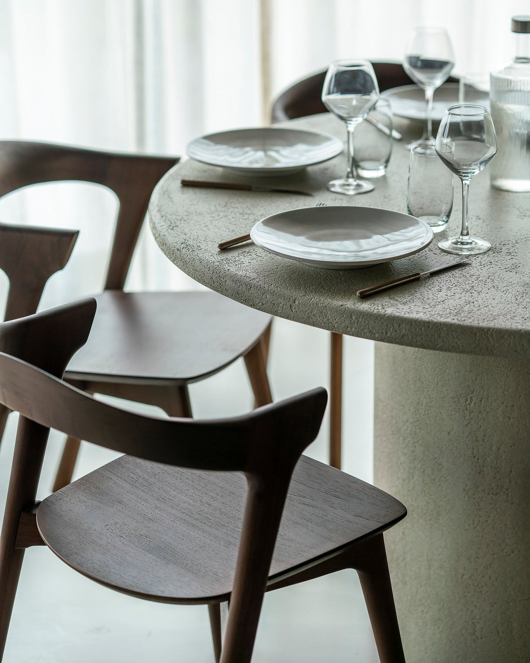 Masa dining rotunda Ethnicraft Elements