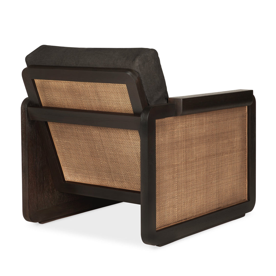 Fotoliu exterior Ethnicraft Panel tec ratan Grey Linen — vedere spate
