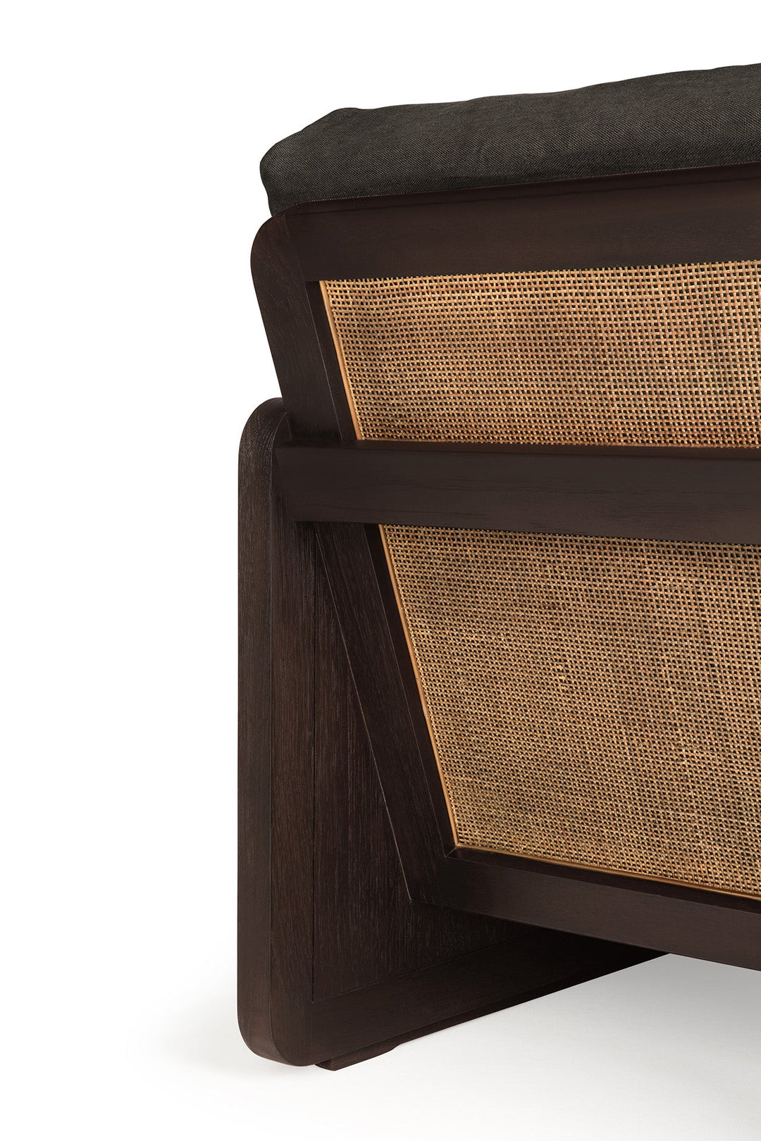 Fotoliu exterior Ethnicraft Panel tec ratan Grey Linen — detaliu 1