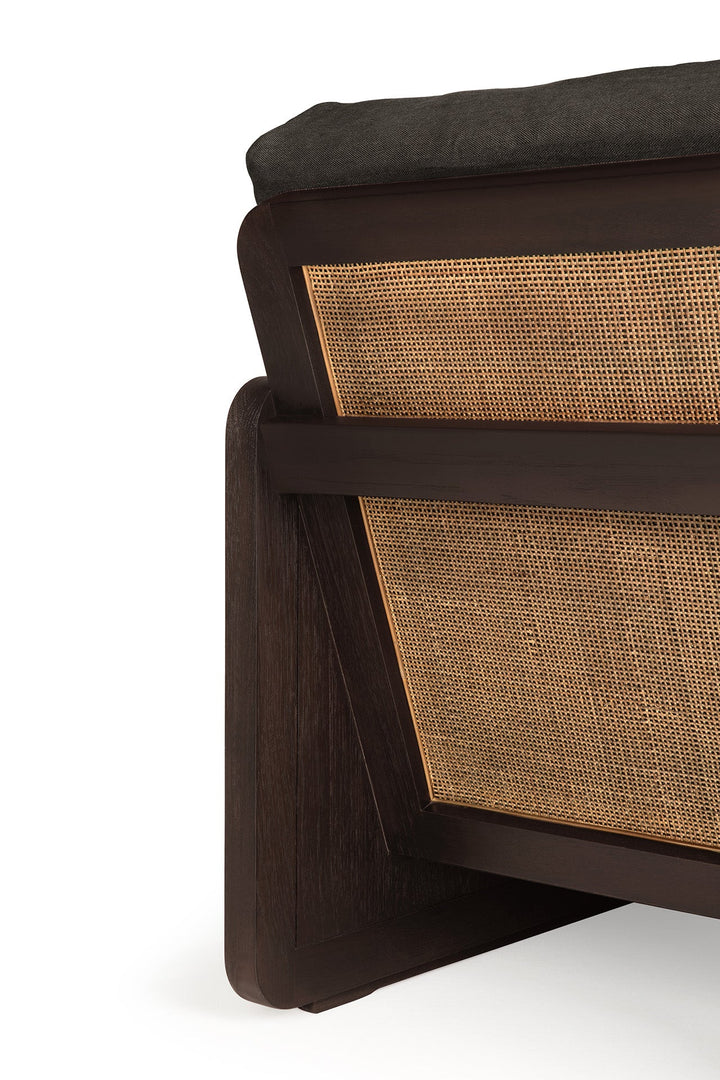 Fotoliu exterior Ethnicraft Panel tec ratan Grey Linen — detaliu 1