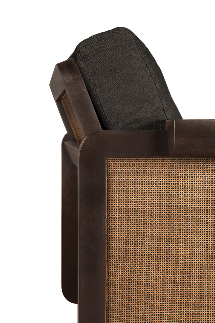 Fotoliu exterior Ethnicraft Panel tec ratan Grey Linen — detaliu 2
