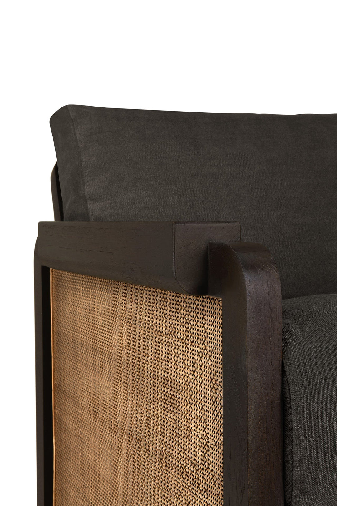 Fotoliu exterior Ethnicraft Panel tec ratan Grey Linen — detaliu 3