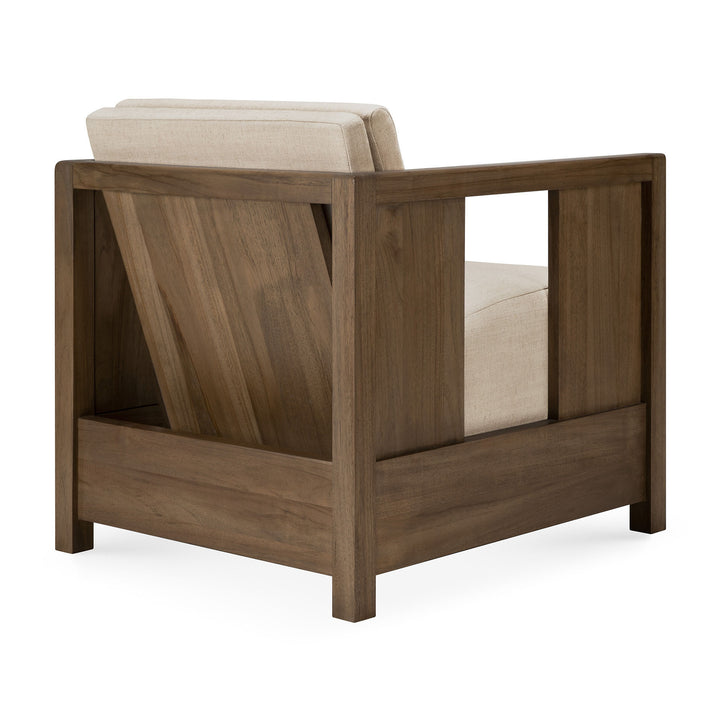 Fotoliu Ethnicraft Roan tec cu perne Flax