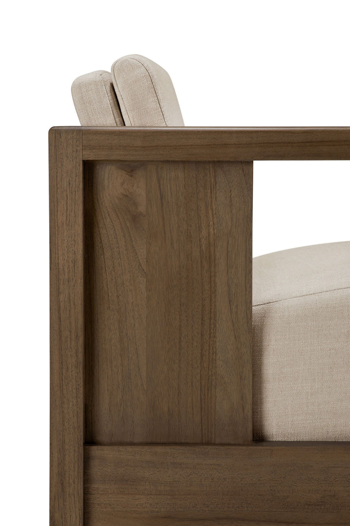 Fotoliu Ethnicraft Roan tec cu perne Flax
