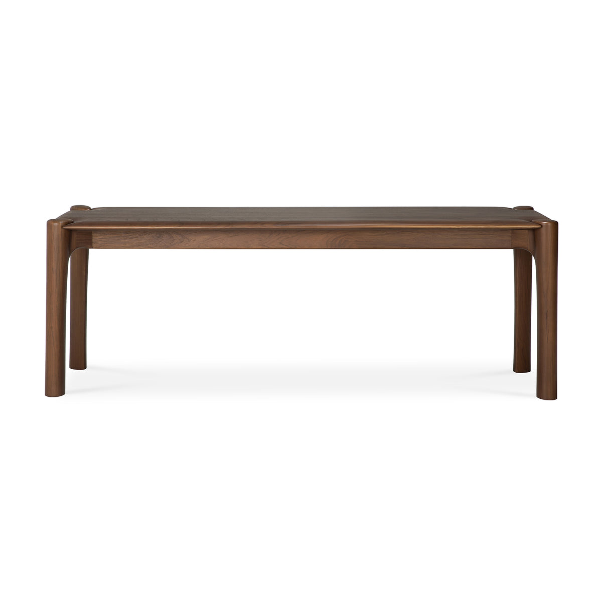 Banchetă PI Ethnicraft 126 cm din tec masiv maro cu finisaj polished imperfect