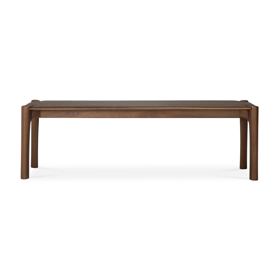 Banchetă PI Ethnicraft 146 cm din tec masiv maro cu finisaj polished imperfect