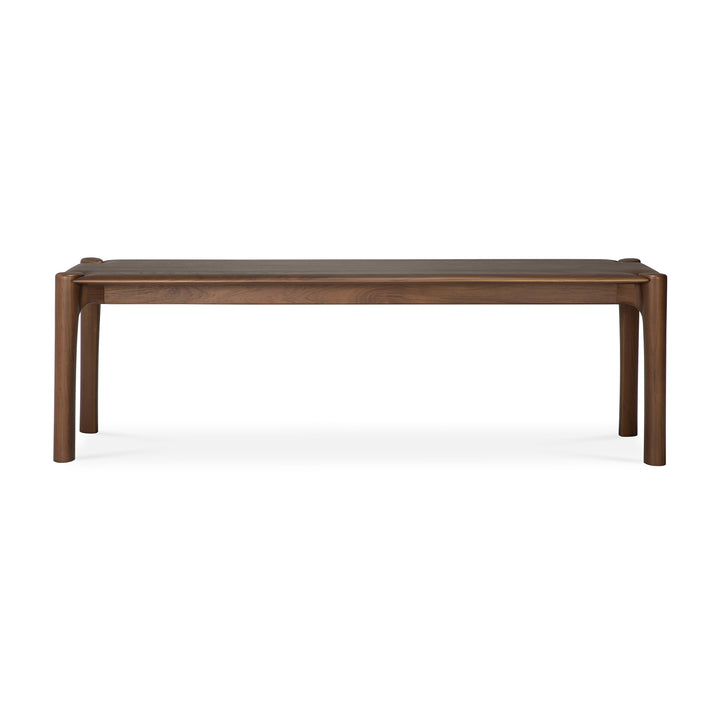 Banchetă PI Ethnicraft 146 cm din tec masiv maro cu finisaj polished imperfect