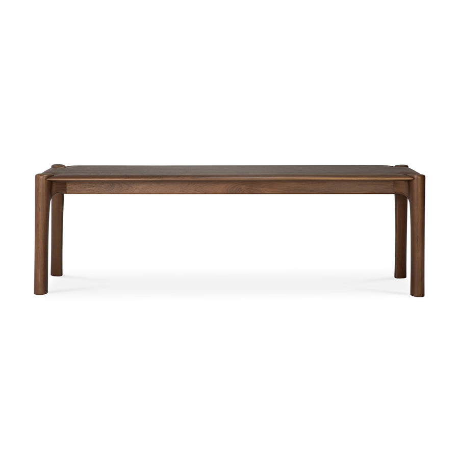 Banchetă PI Ethnicraft 146 cm din tec masiv maro cu finisaj polished imperfect