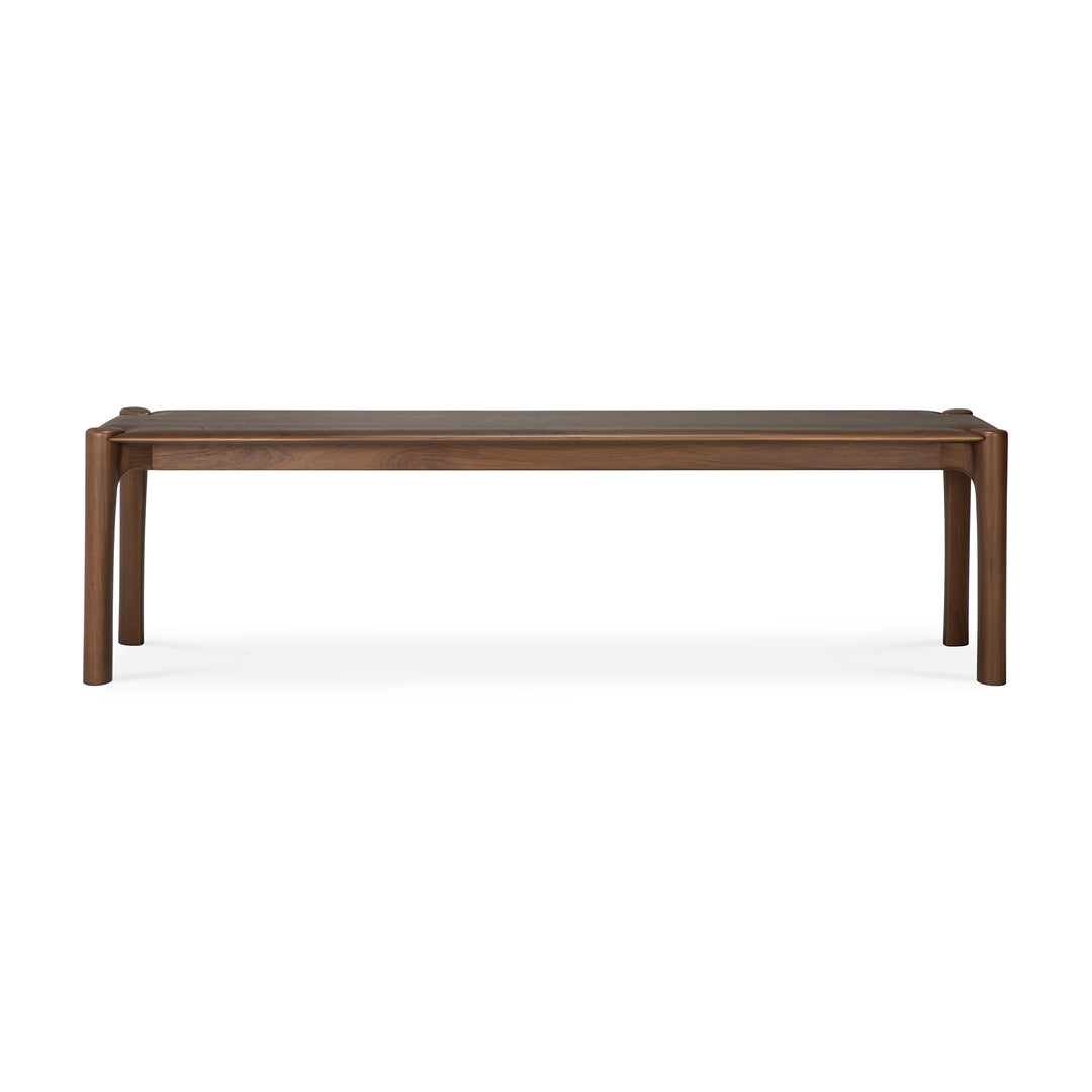 Banchetă PI Ethnicraft 166 cm din tec masiv maro cu finisaj polished imperfect
