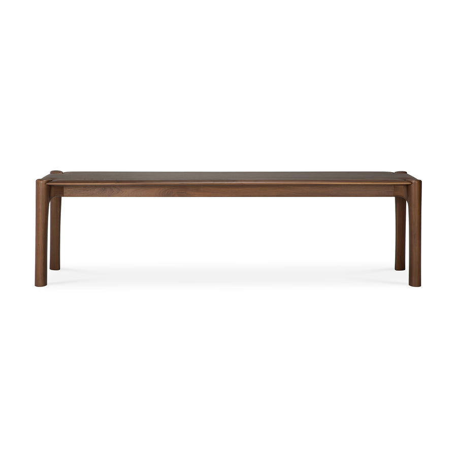 Banchetă PI Ethnicraft 166 cm din tec masiv maro cu finisaj polished imperfect