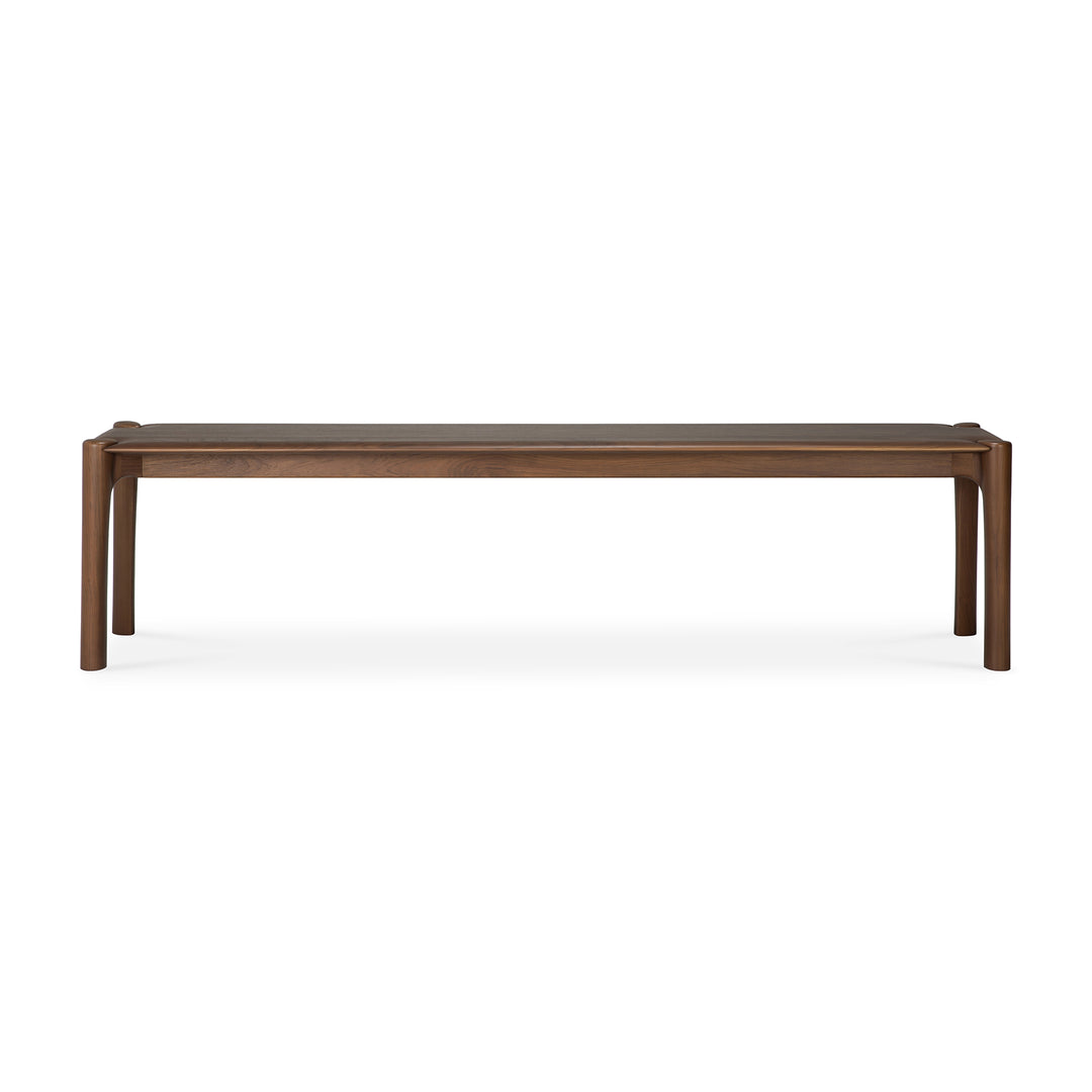 Banchetă PI Ethnicraft 186 cm din tec masiv maro cu finisaj polished imperfect